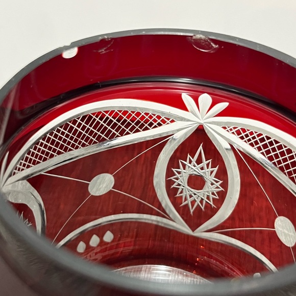 Bohemian Ruby Red Lidded Jar - Picture 7 of 10